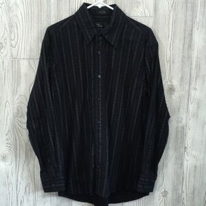 𝅺MARC Edwards Black Dress Shirt Floral Size Large